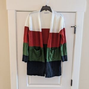 Serra Multicolor Striped Cardigan, Size M